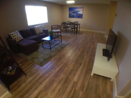 We have a large open floor plan We have a large open floor plan